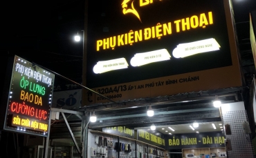 Bảng hiệu phụ kiện điện thoại