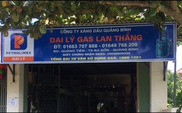 Bảng hiệu cửa hàng gas