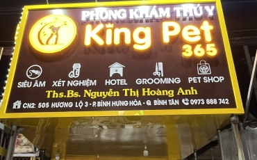 thi công bảng hiệu king pet thú y